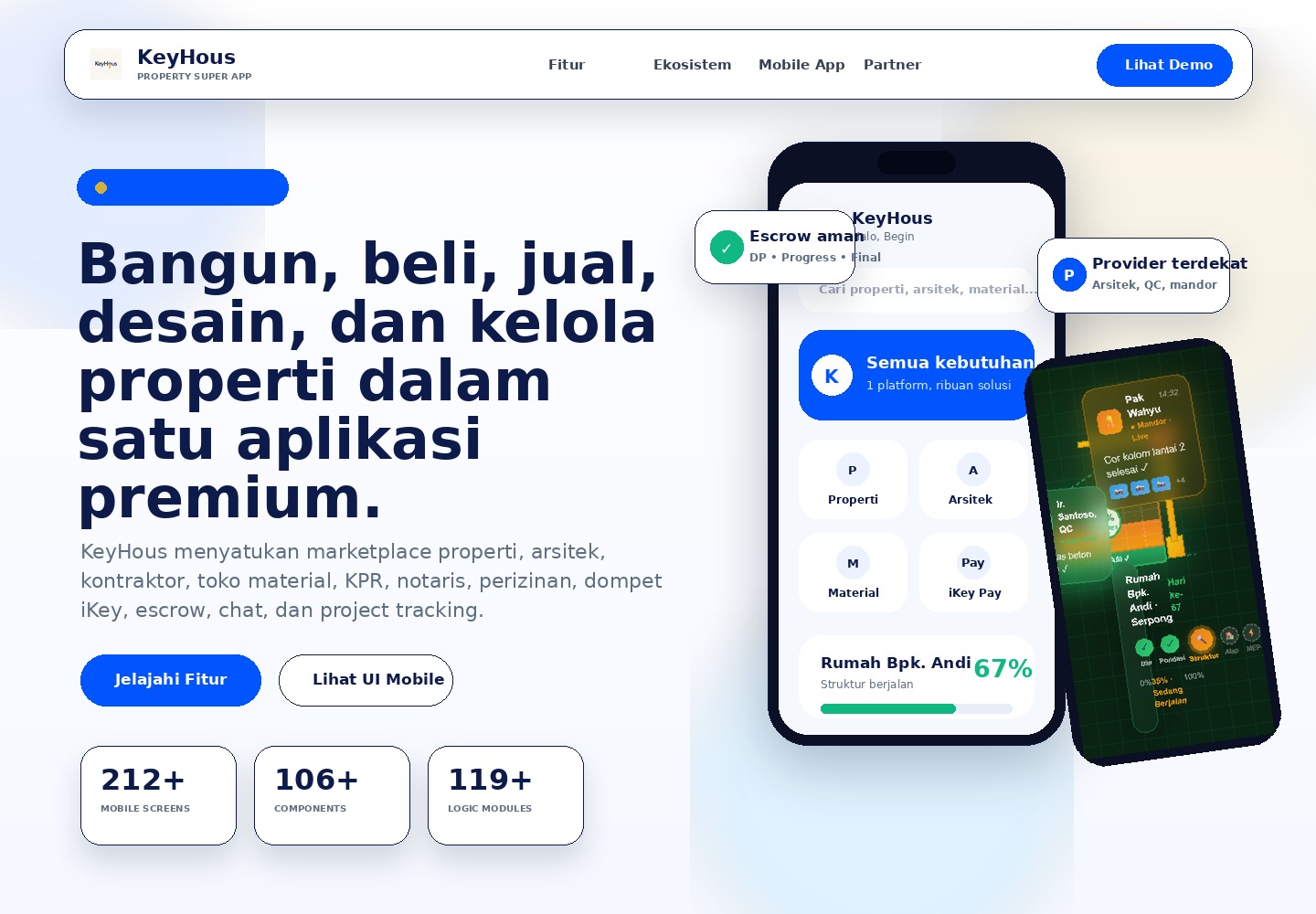 Preview website KeyHous Mobile